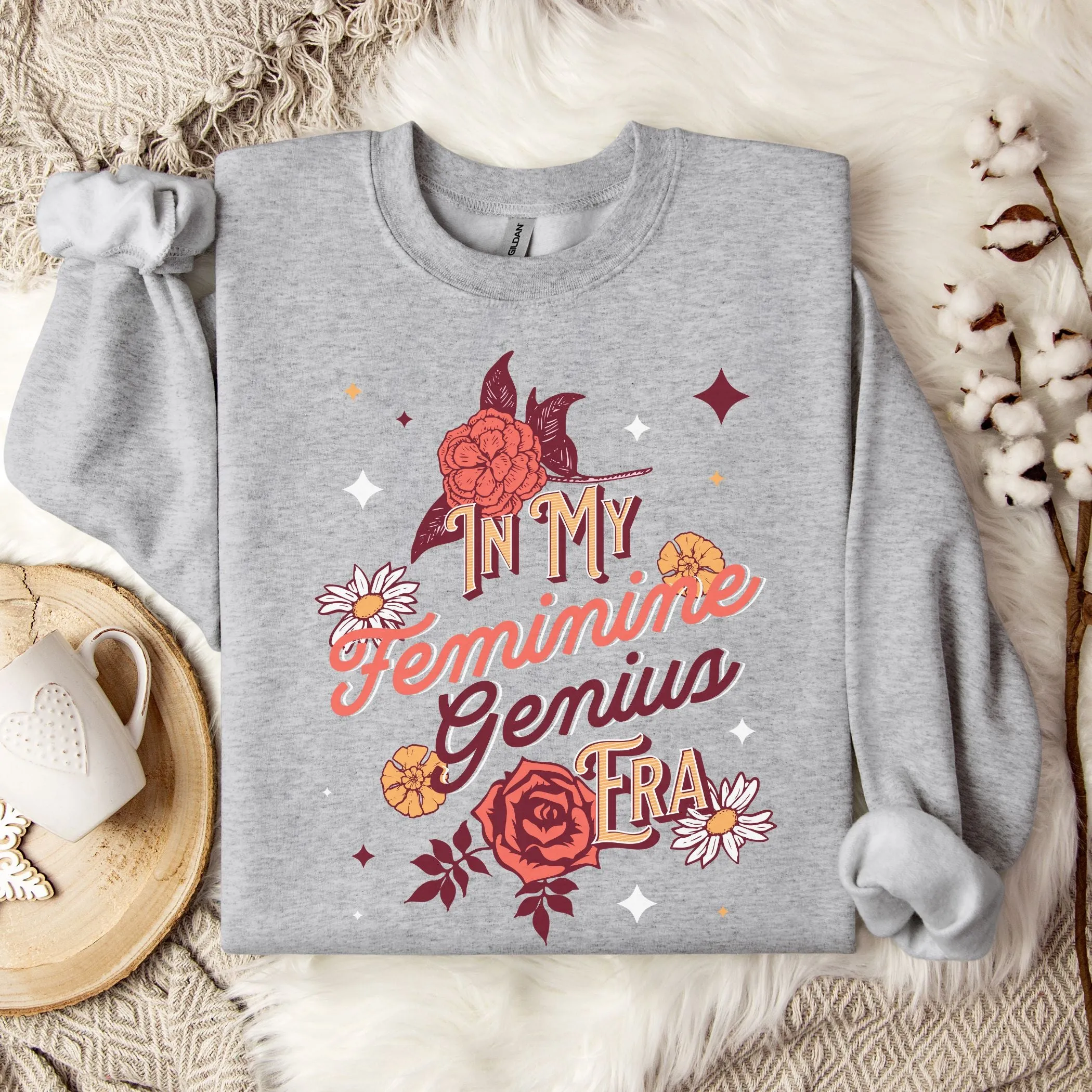 Traditional Catholic Tshirt Shirt Divine Feminine, In My Feminine Genius Era, JPII, Godmother Gift, Catholic Mom T-Shirt, Vintage Christian