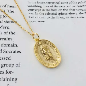 Trendolla Virgin Mary Gold Virgencita Necklace