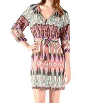 Tribal Print Silk Betty Dress