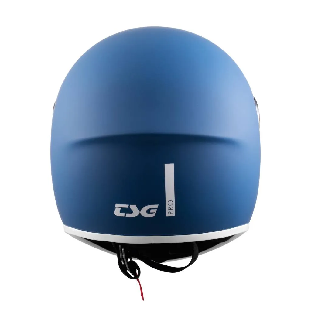 TSG Pass Pro downhill fullface helmet in Matt Blue