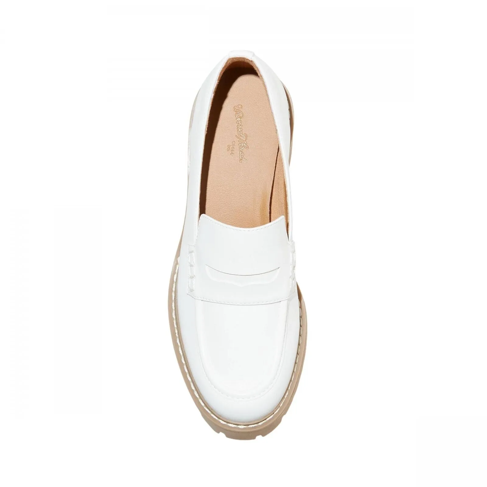 Universal Thread Maisy Loafer Heels with Memory Foam Insole Off-White Ivory 9M