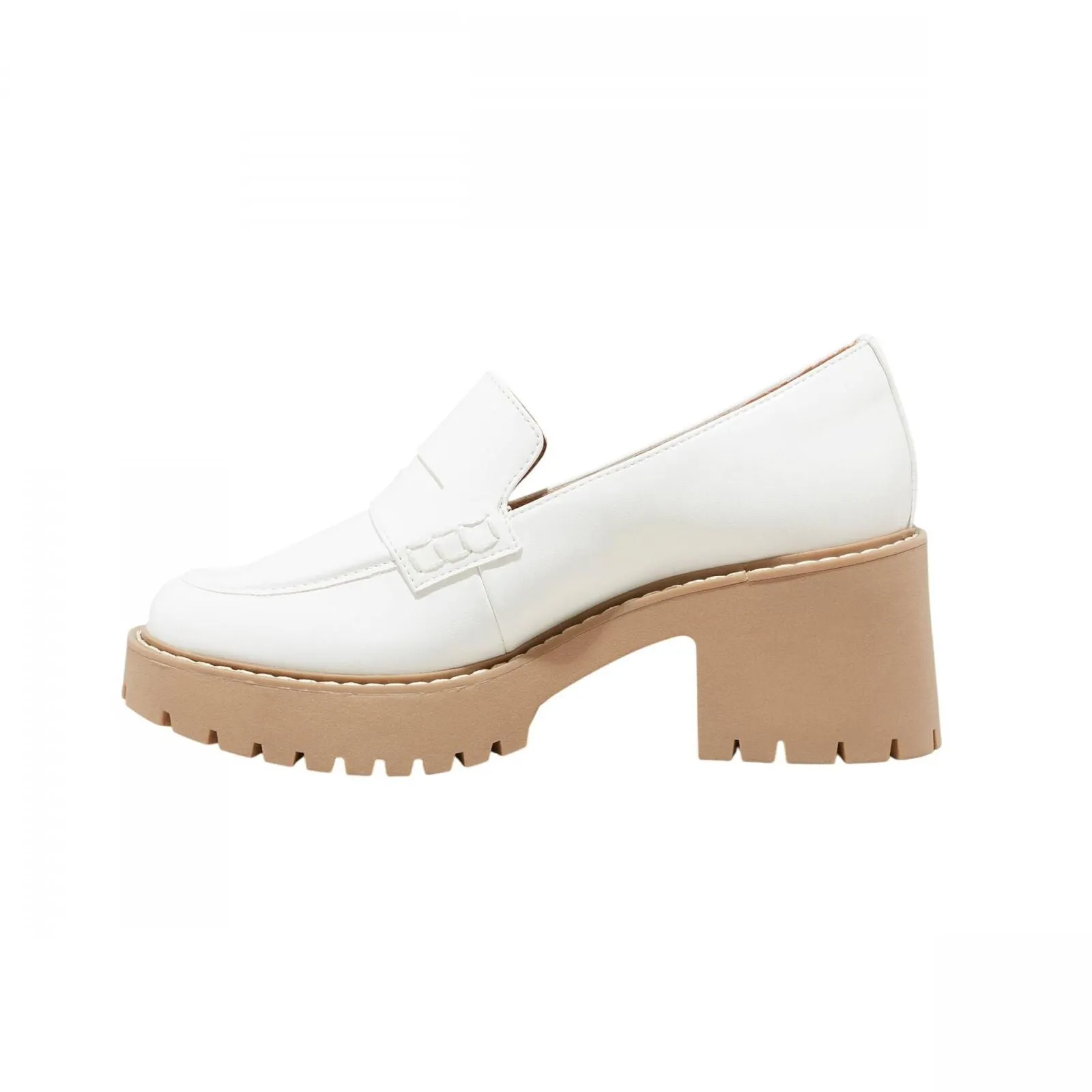Universal Thread Maisy Loafer Heels with Memory Foam Insole Off-White Ivory 9M