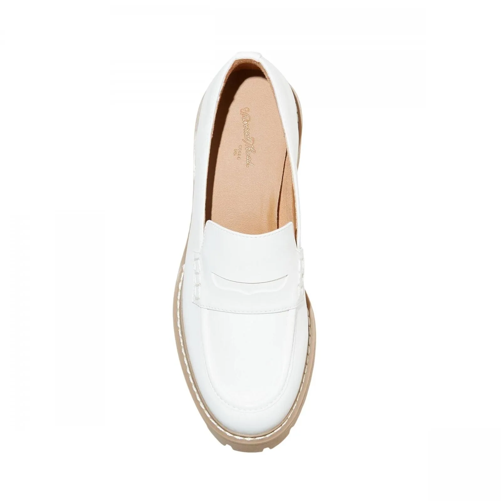 Universal Thread Maisy Loafer Heels with Memory Foam Insole Off-White Ivory 9M