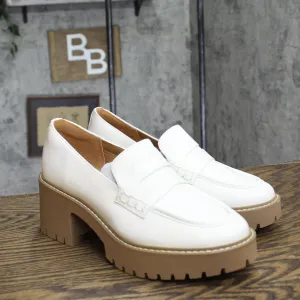 Universal Thread Maisy Loafer Heels with Memory Foam Insole Off-White Ivory 9M