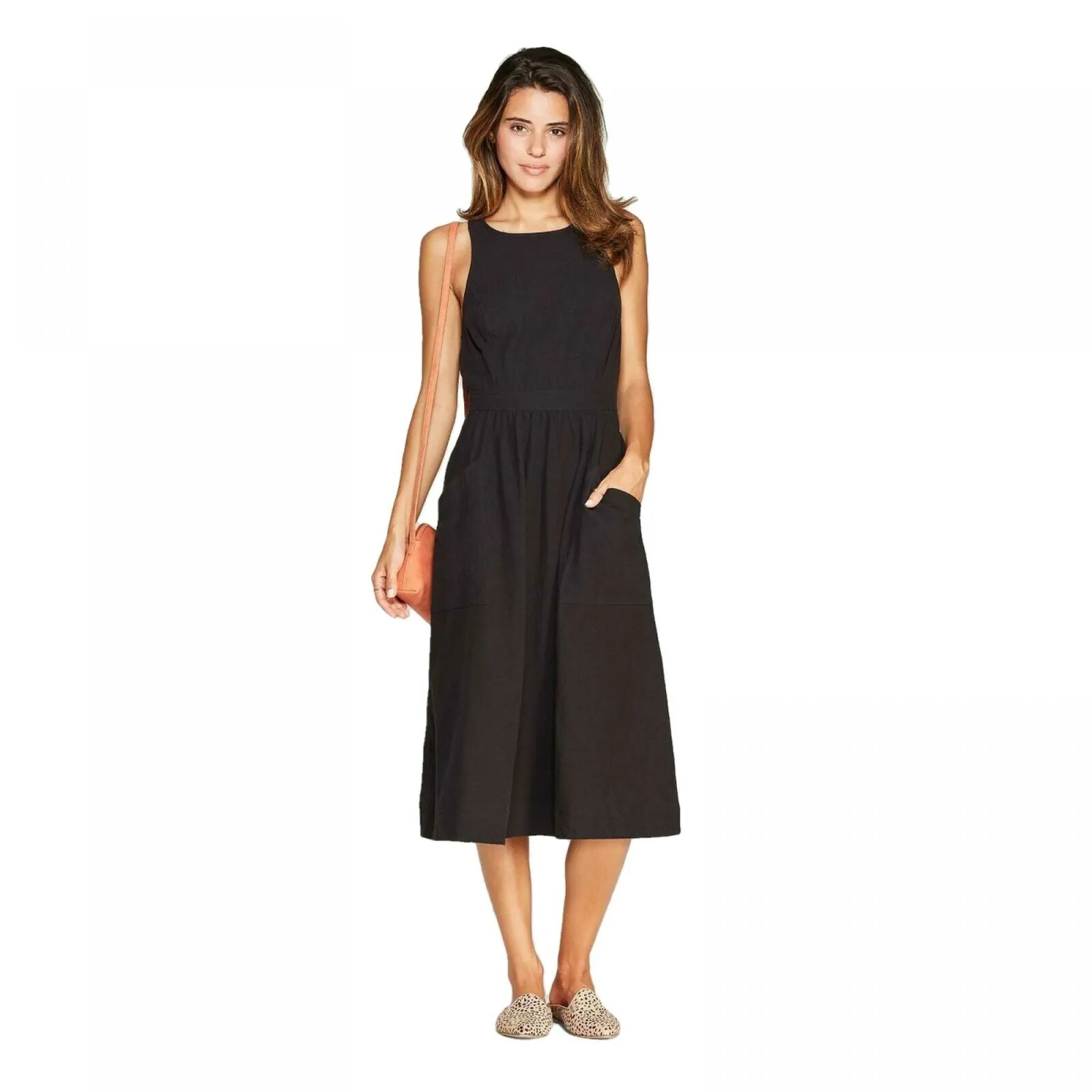Universal Thread Women's Sleeveless Round Neck Cross Back Dress