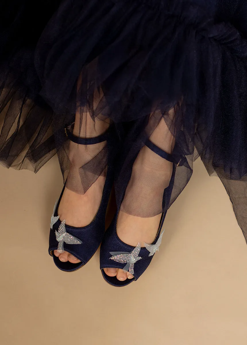 Valeria Heels in Navy