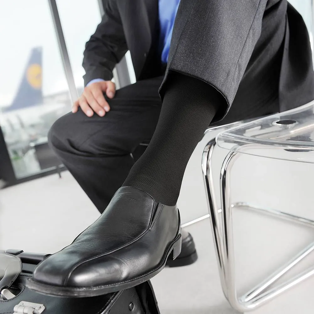 VenoTrain Business Compression Stockings, Knee High, Class 1, Closed Toe, Black