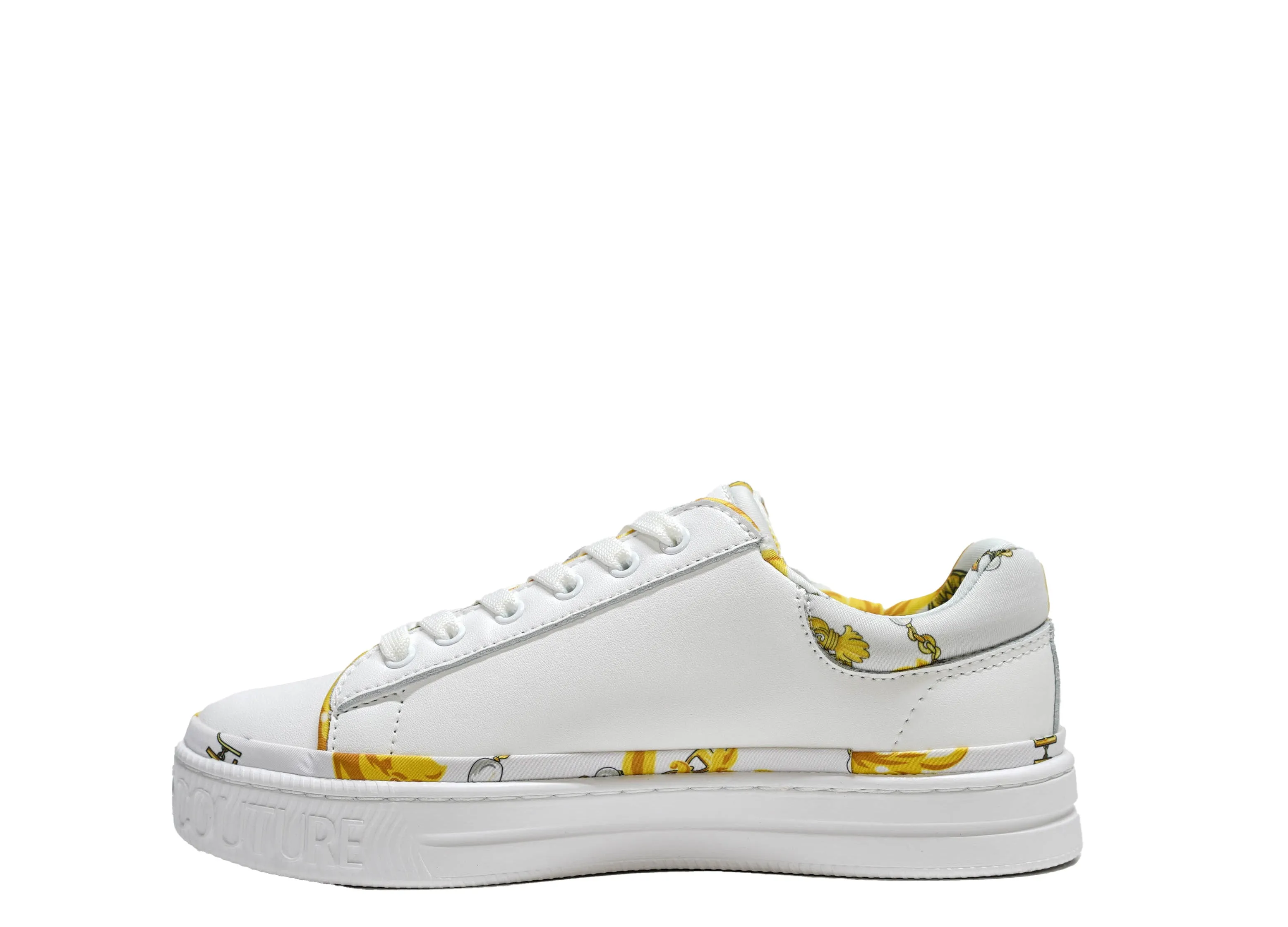 Versace Jeans Women's White & Gold Sneaker 75VA3SK5 - 40% OFF