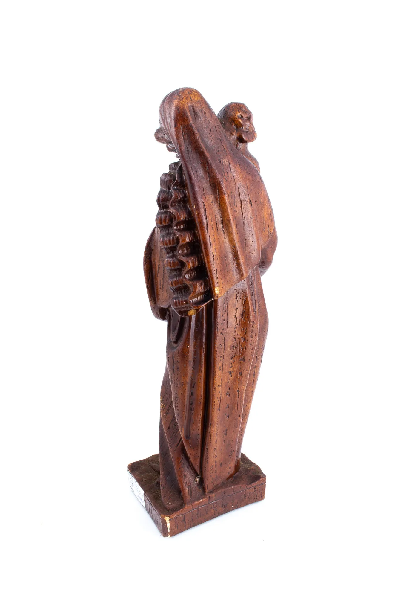 Vintage 1920s Belgian Earthenware Holy Mother Statue