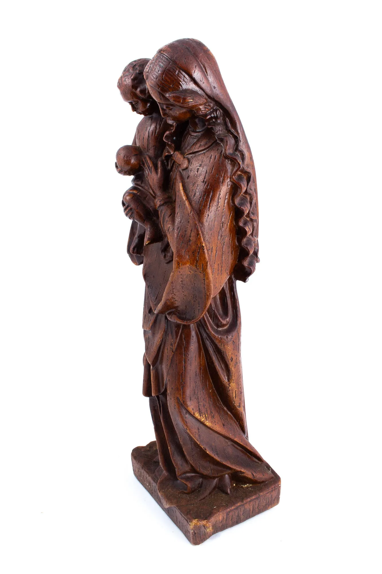Vintage 1920s Belgian Earthenware Holy Mother Statue