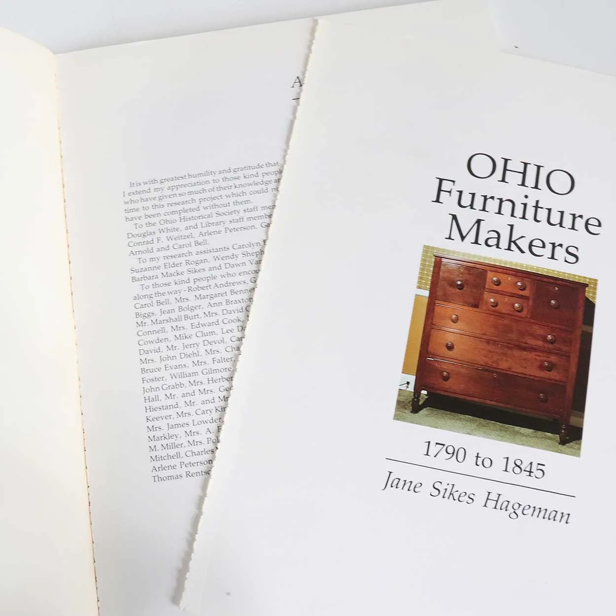 Vintage Book: Ohio Furniture Makers, 1790 to 1845, Volume One by Jane Sikes Hageman
