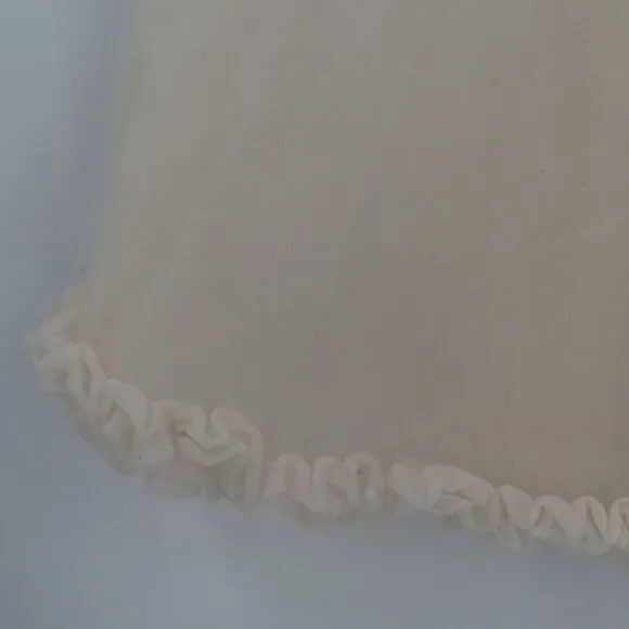 Vintage Mary Barron Womens Large Pale Pink 3 Layer Slip Skirt Swing Ruffle Hem