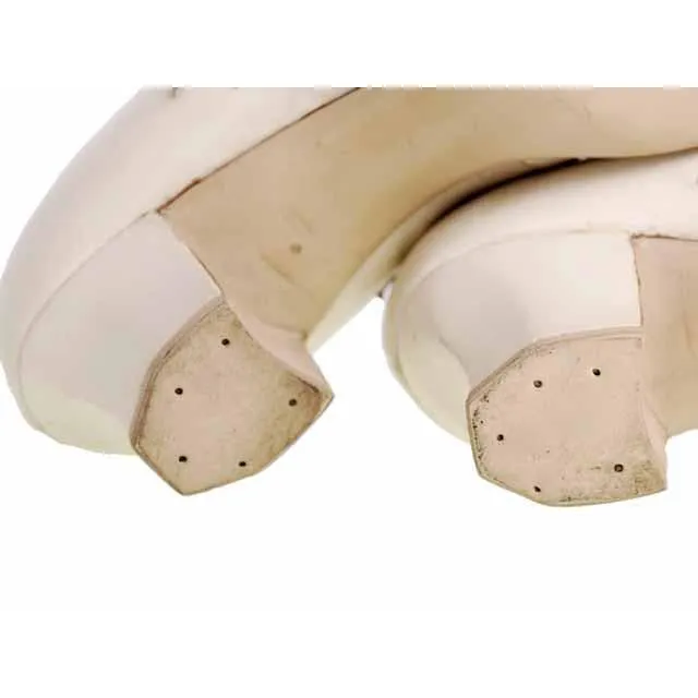 Vintage Mary Jane Shoe Ties 1920's Unique WOmens  Sz 5B NIB Brown Bilt Ivory