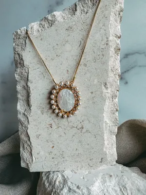 Vintage Pearl Mary Necklace