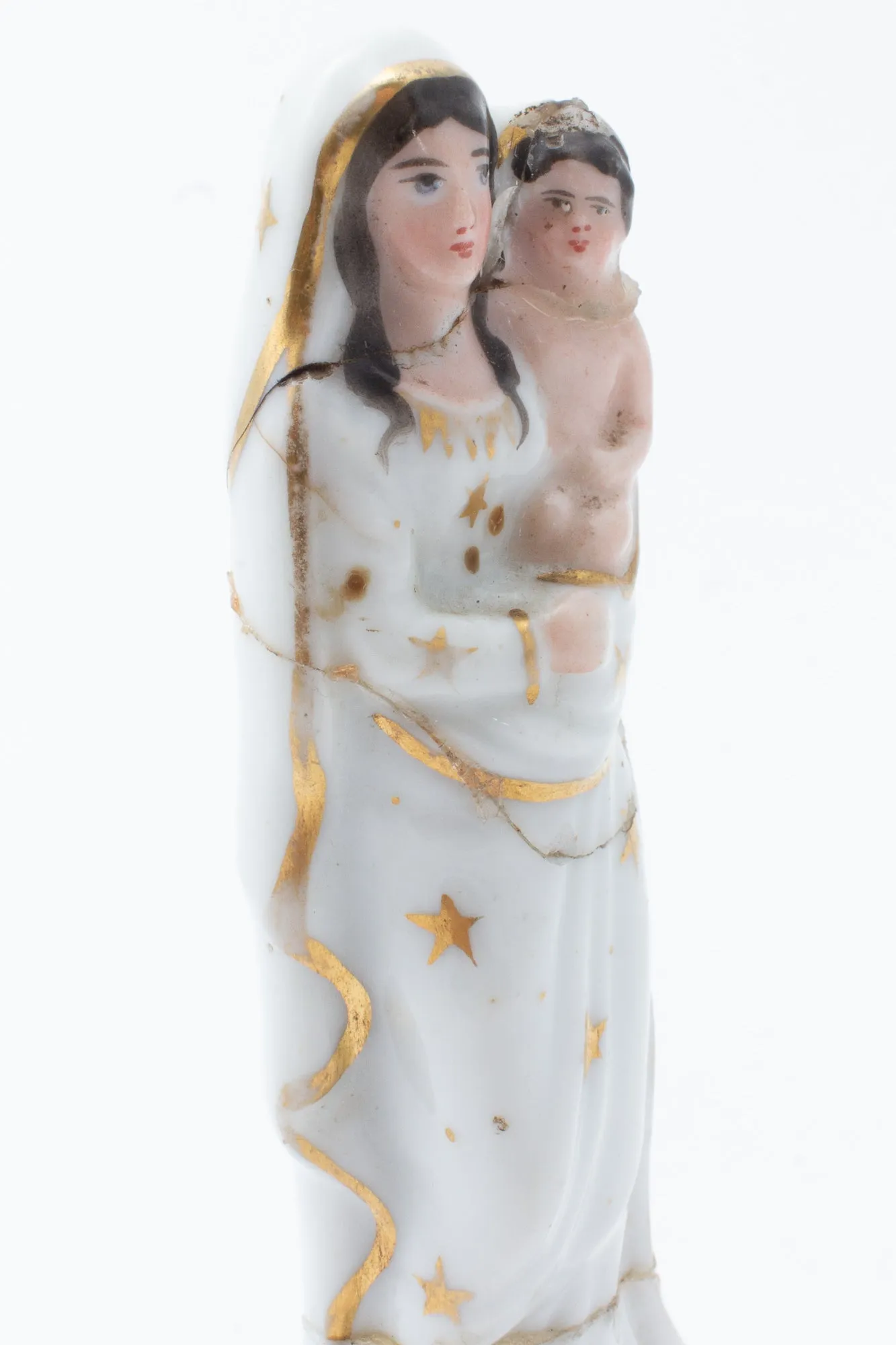 Vintage Porcelain Blessed Mother Statuette sourced in France