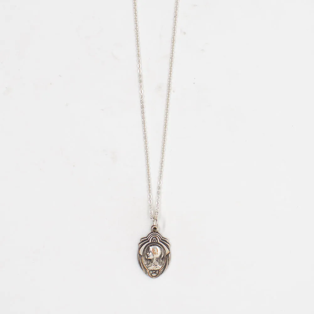 Vintage Saint Medal Virgin Mary / Sacred Heart of Jesus v234
