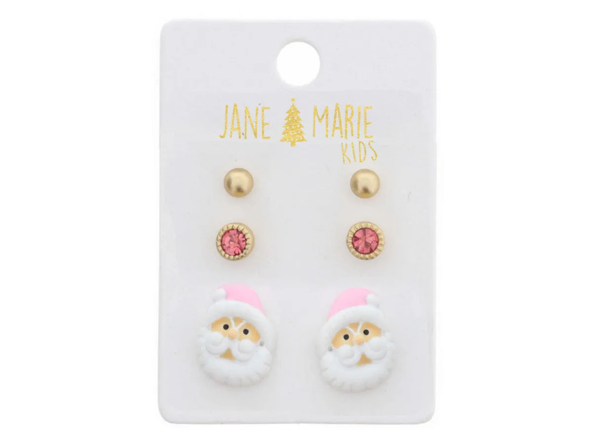 Vintage Santa Earring Set