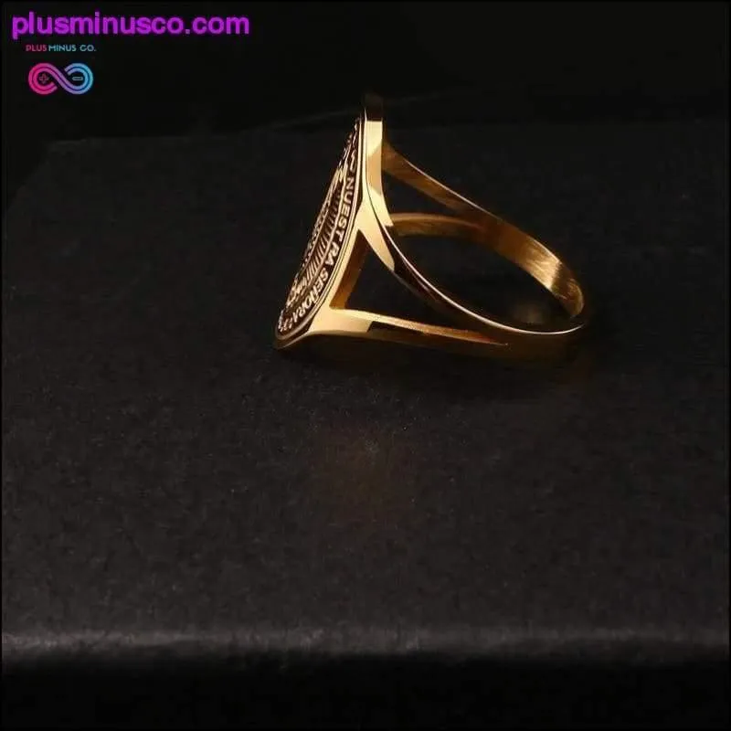 Vintage Virgin Mary Women Religious Gold Rings