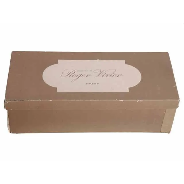 Vintage Womens Brown Leather Shoes Roger Vivier 1960s 9AA Box