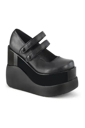 VOID-37 Mary Jane | Black Faux Leather