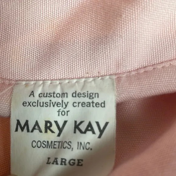 Vtg Mary Kay consultant jacket long sleeve button-down pink women’s size L large