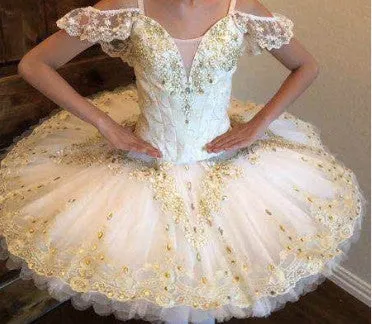 White and Gold Aurora Tutu