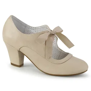 WIGGLE-32  Beige Faux Leather