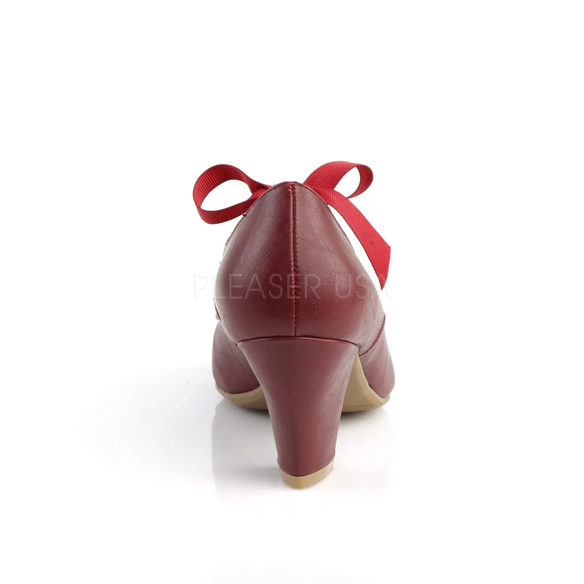 WIGGLE-32  Burgundy Faux Leather