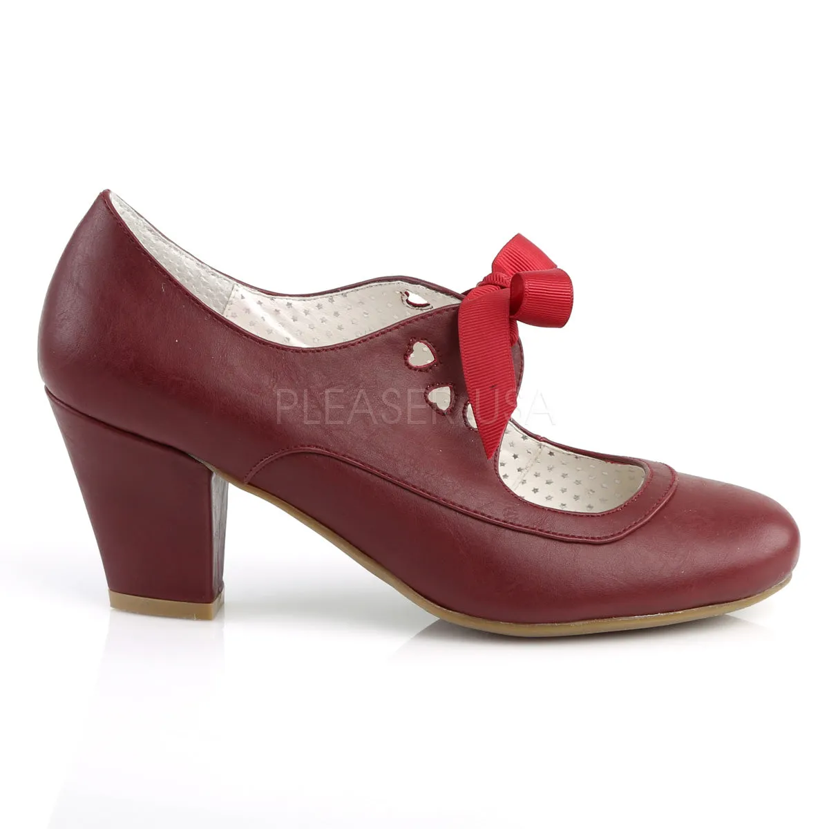 WIGGLE-32  Burgundy Faux Leather