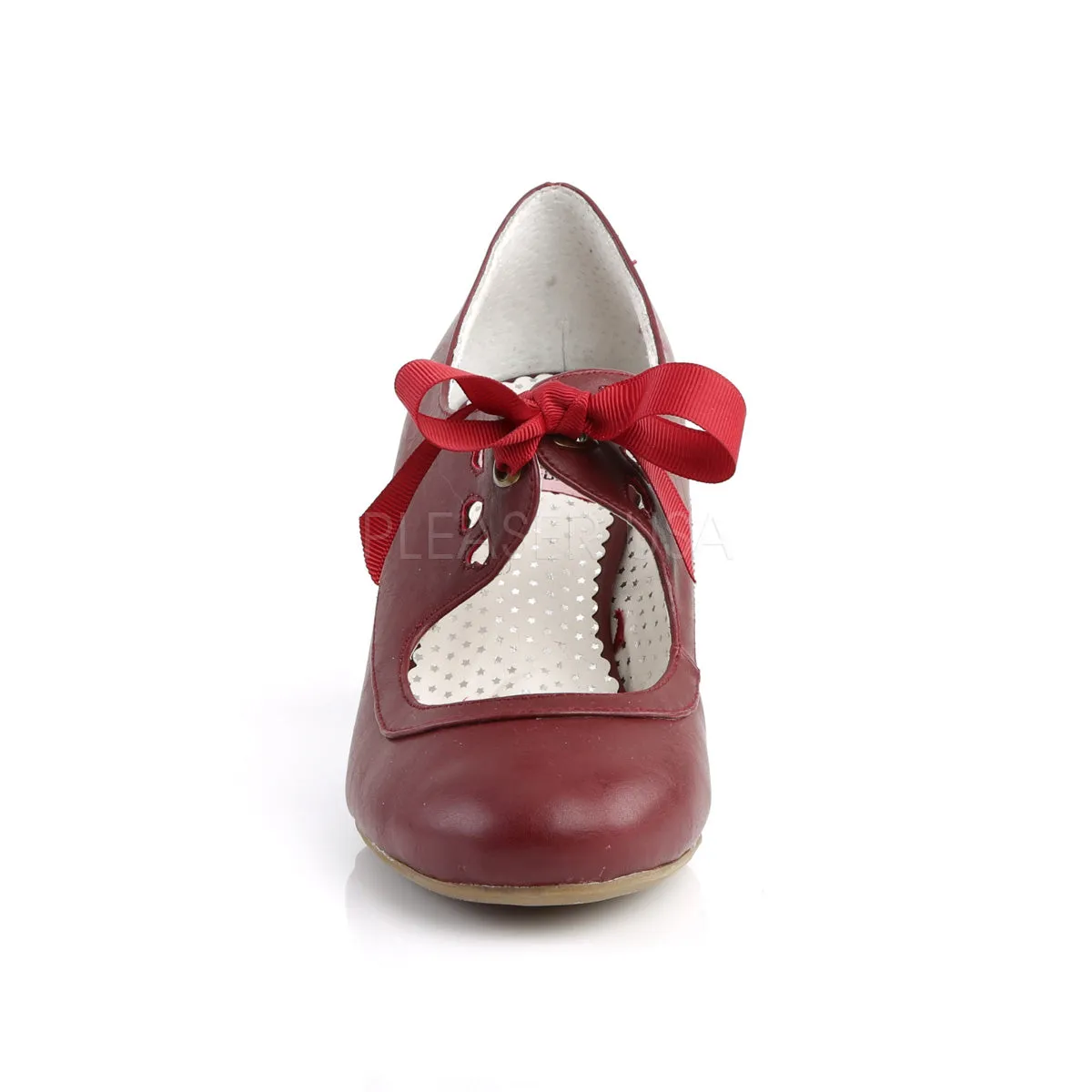 WIGGLE-32  Burgundy Faux Leather
