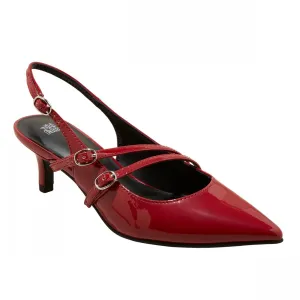 Wild Fable Womens Sasha Wide Width Buckle Slingback Kitten Heels 91307133 Red 8W