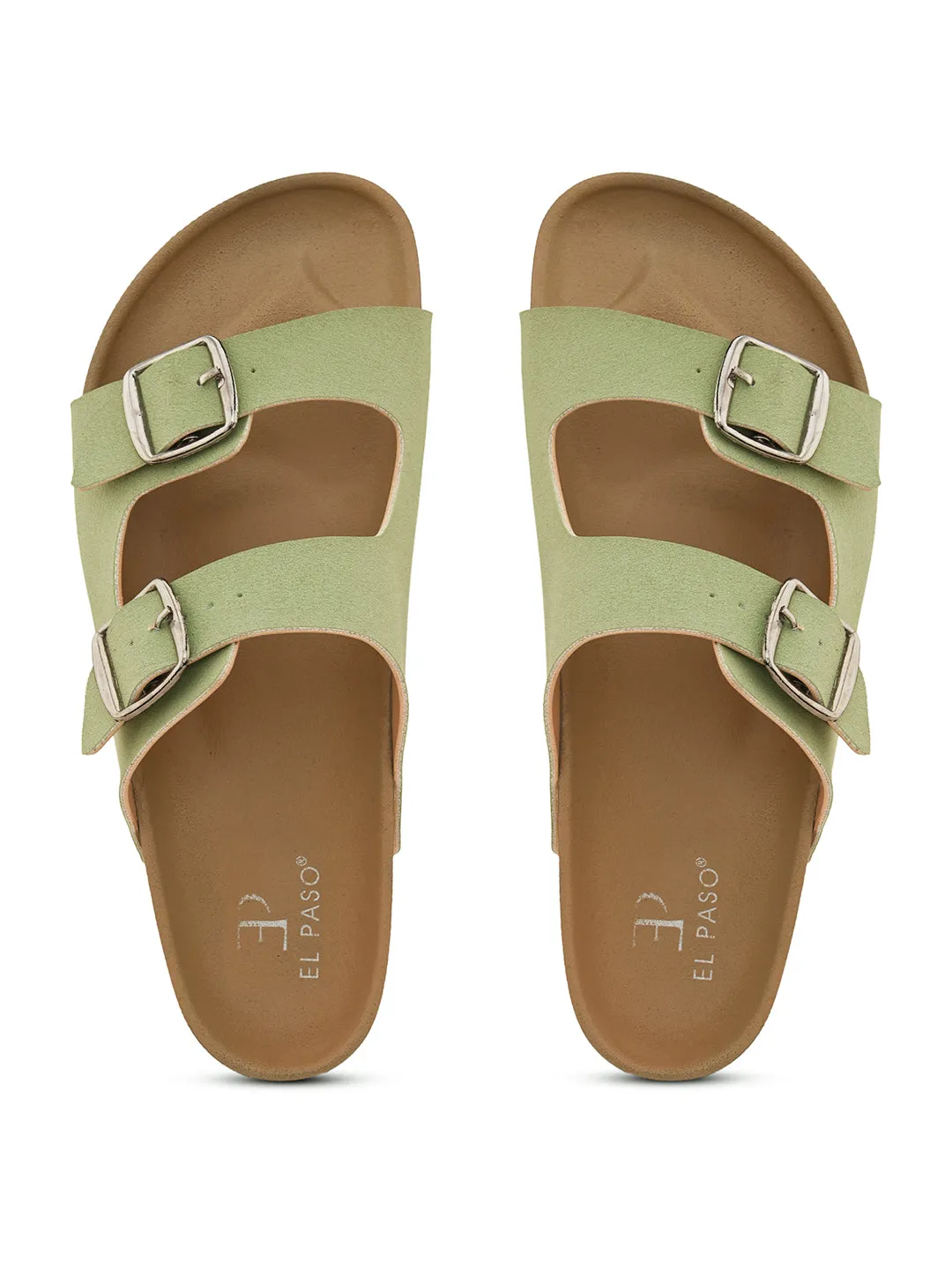 Women Open Toe Flats with Buckles