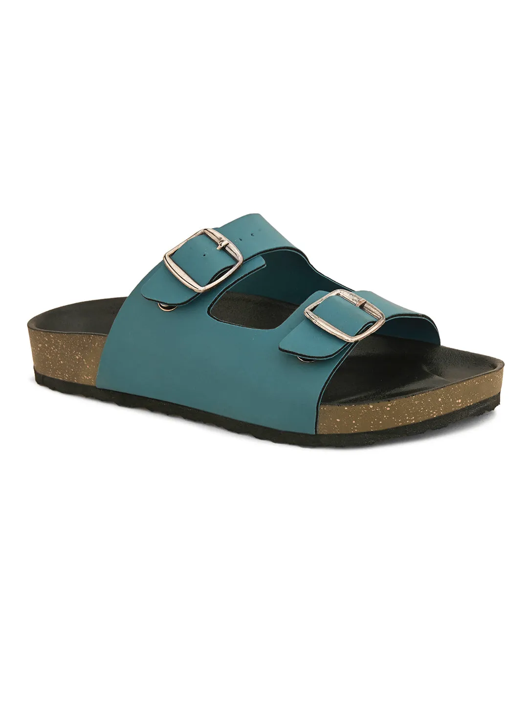 Women Open Toe Flats with Buckles