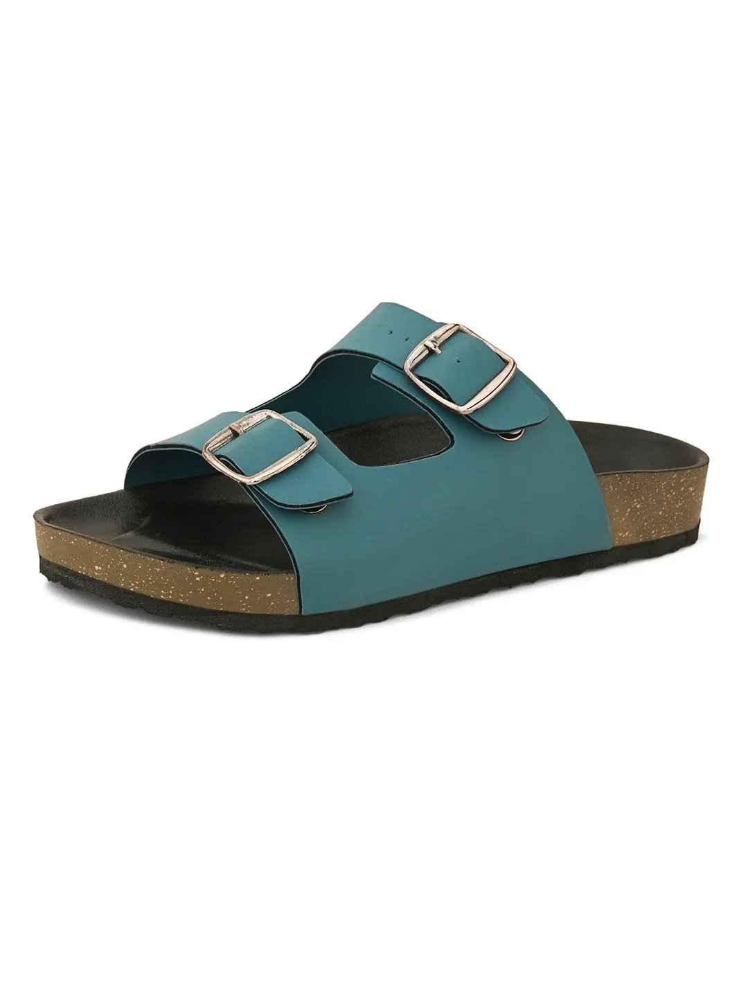 Women Open Toe Flats with Buckles