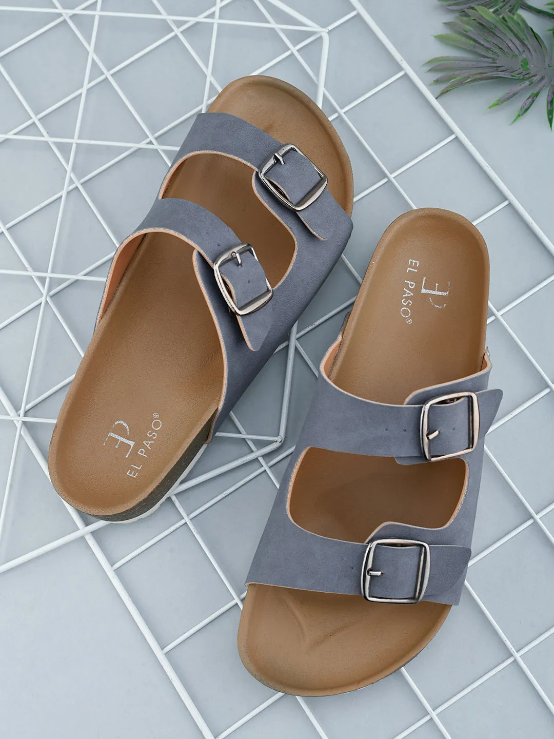 Women Open Toe Flats with Buckles