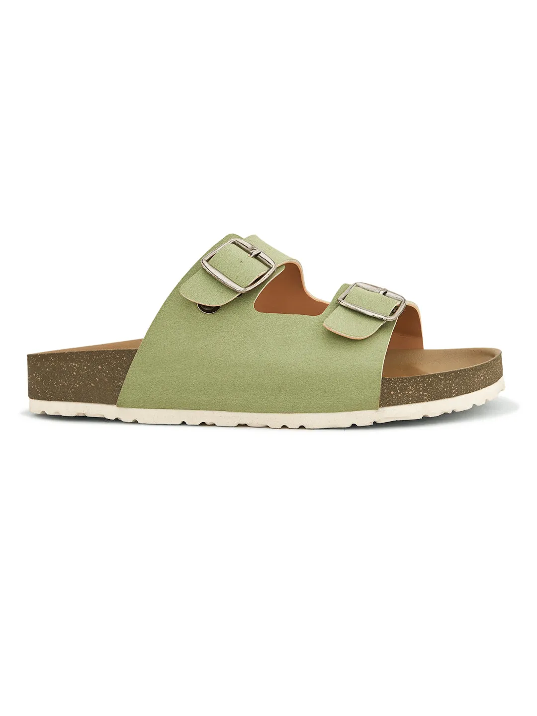 Women Open Toe Flats with Buckles