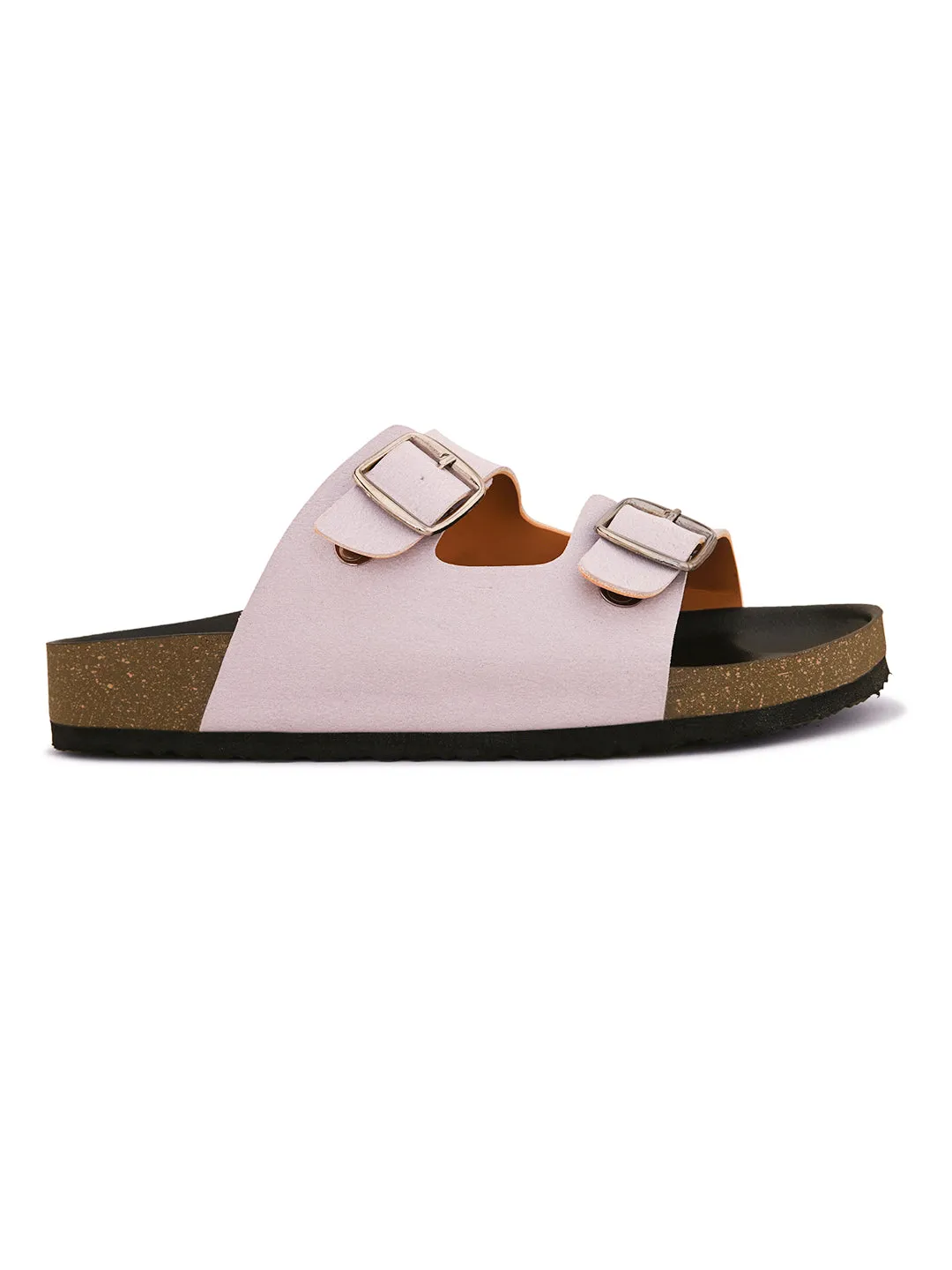 Women Open Toe Flats with Buckles