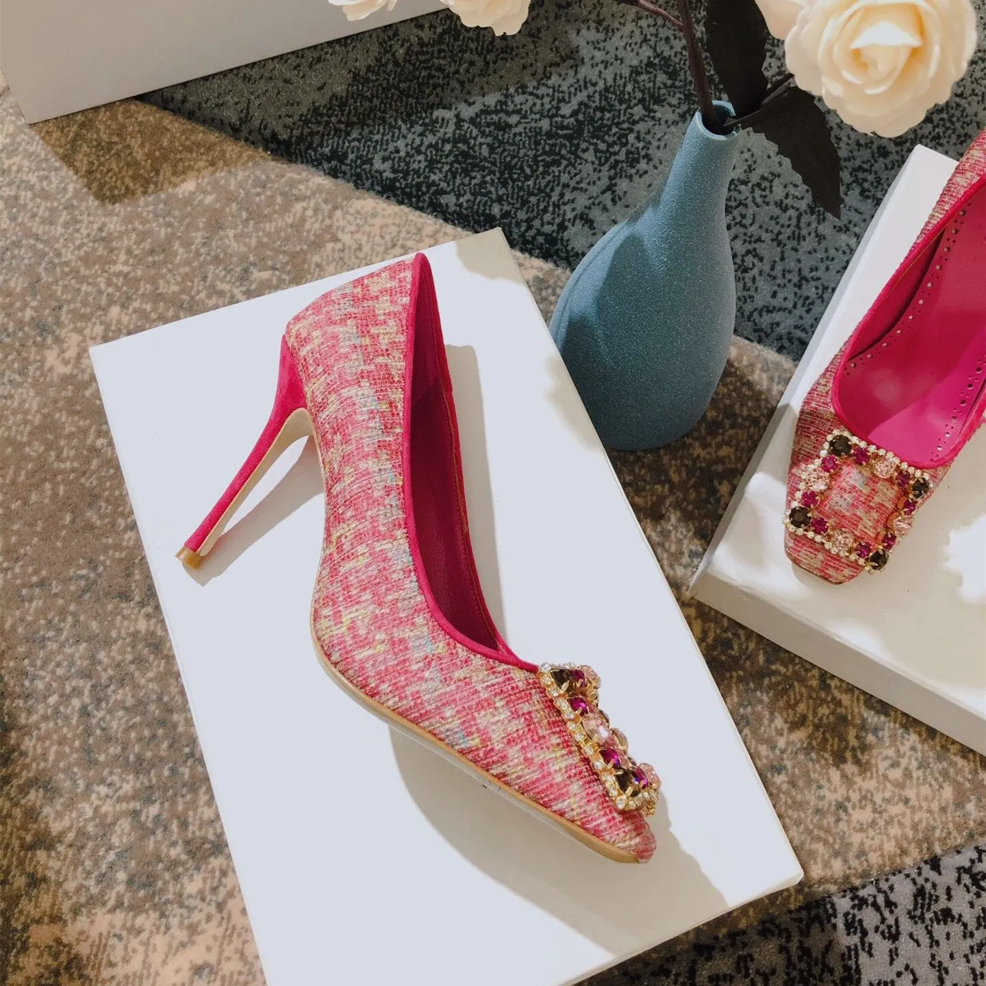 Women Square-Toes High Heels