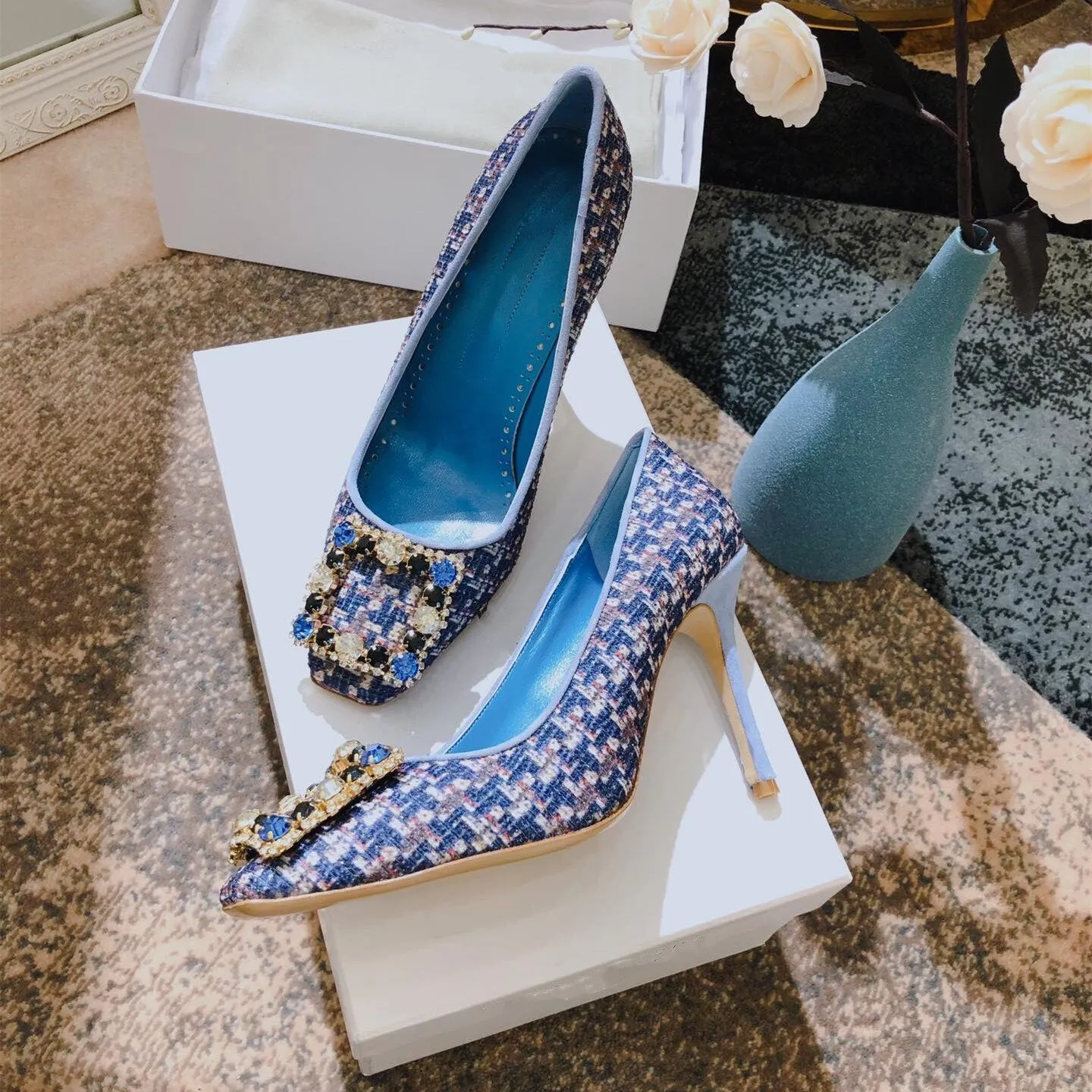 Women Square-Toes High Heels