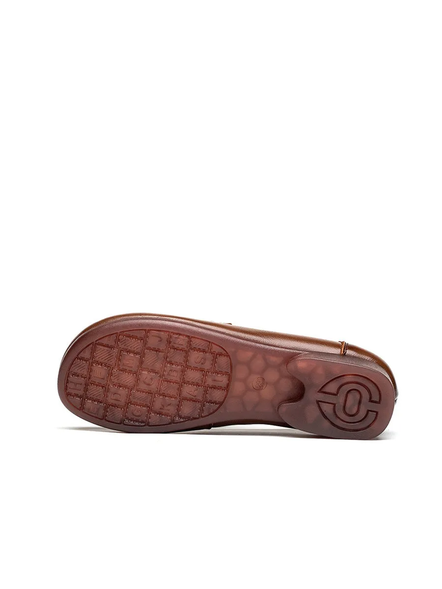 Women Vintage Genuine Leather Low Heel Shoes