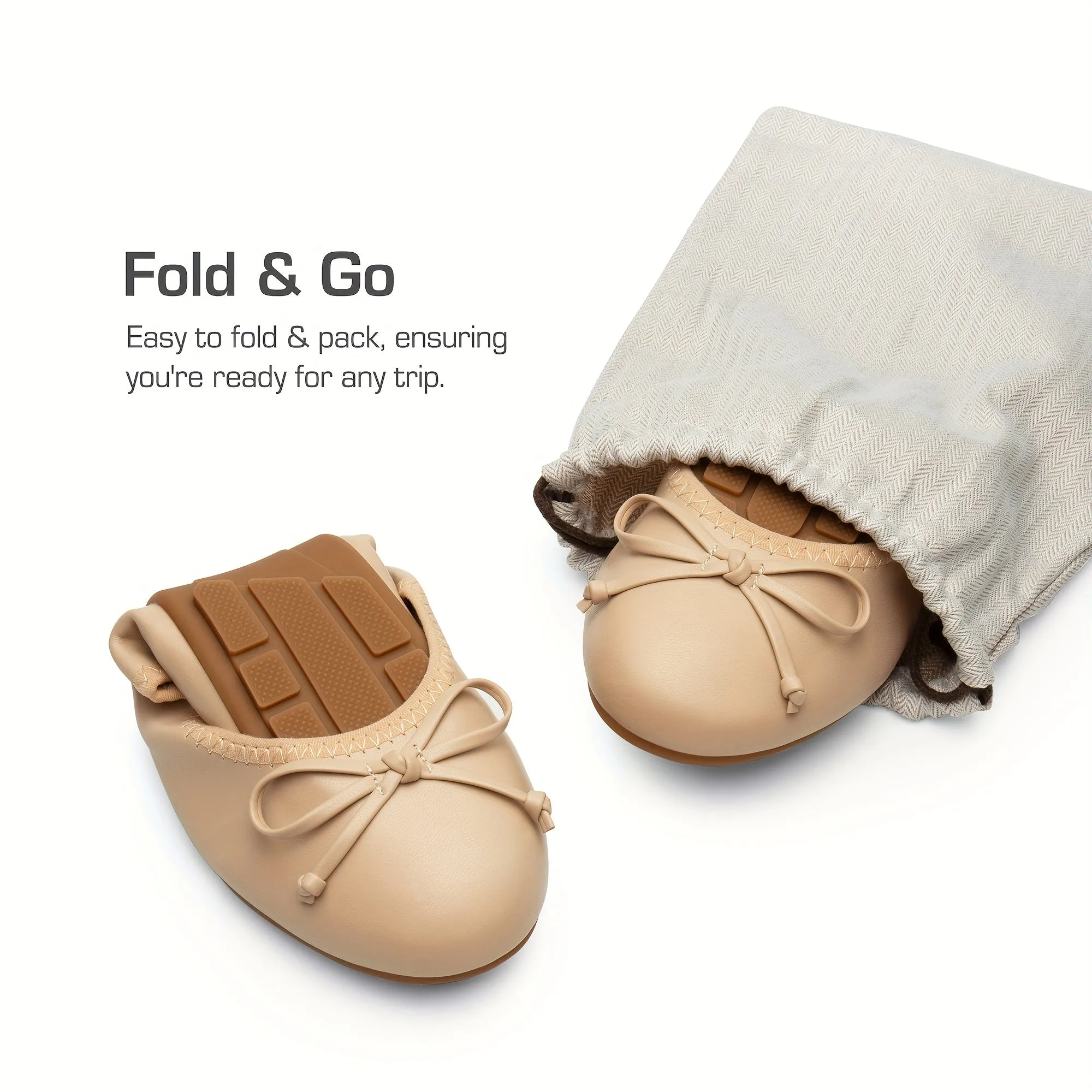 Women's Foldable Ballet Flats – Lightweight & Comfortable