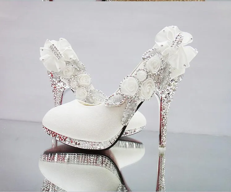 Women's Sexy Platform High Heels In White or Red