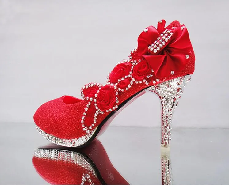 Women's Sexy Platform High Heels In White or Red