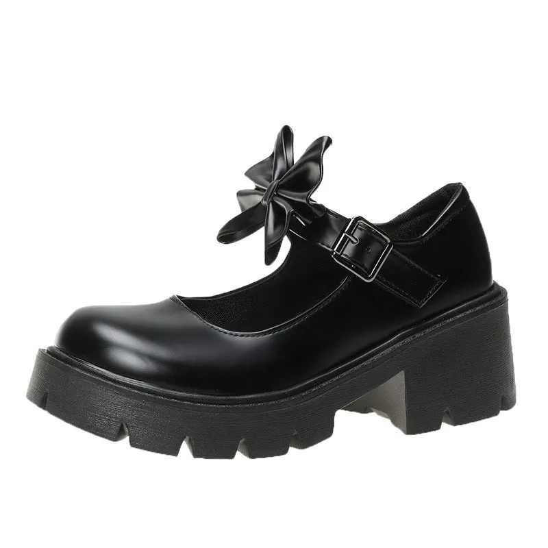 Women's Thick Sole Vintage College Mary Jane Shoes