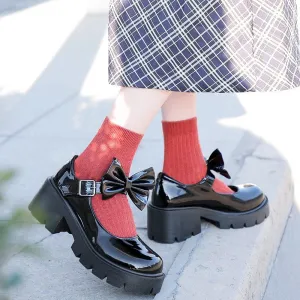 Women's Thick Sole Vintage College Mary Jane Shoes
