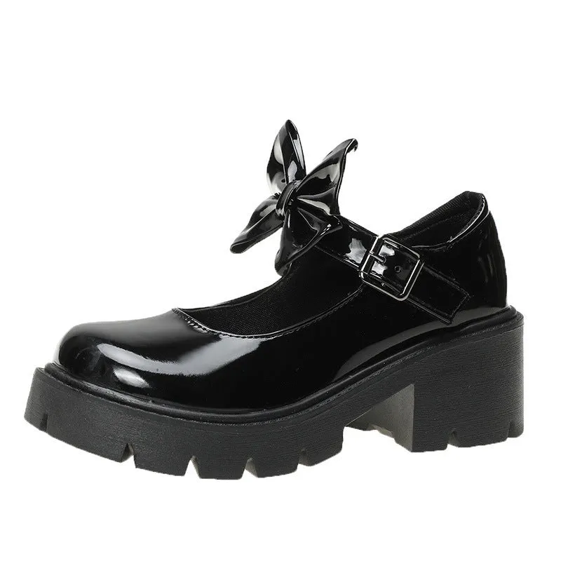 Women's Thick Sole Vintage College Mary Jane Shoes