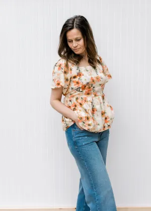 X Oil Painting Floral Top