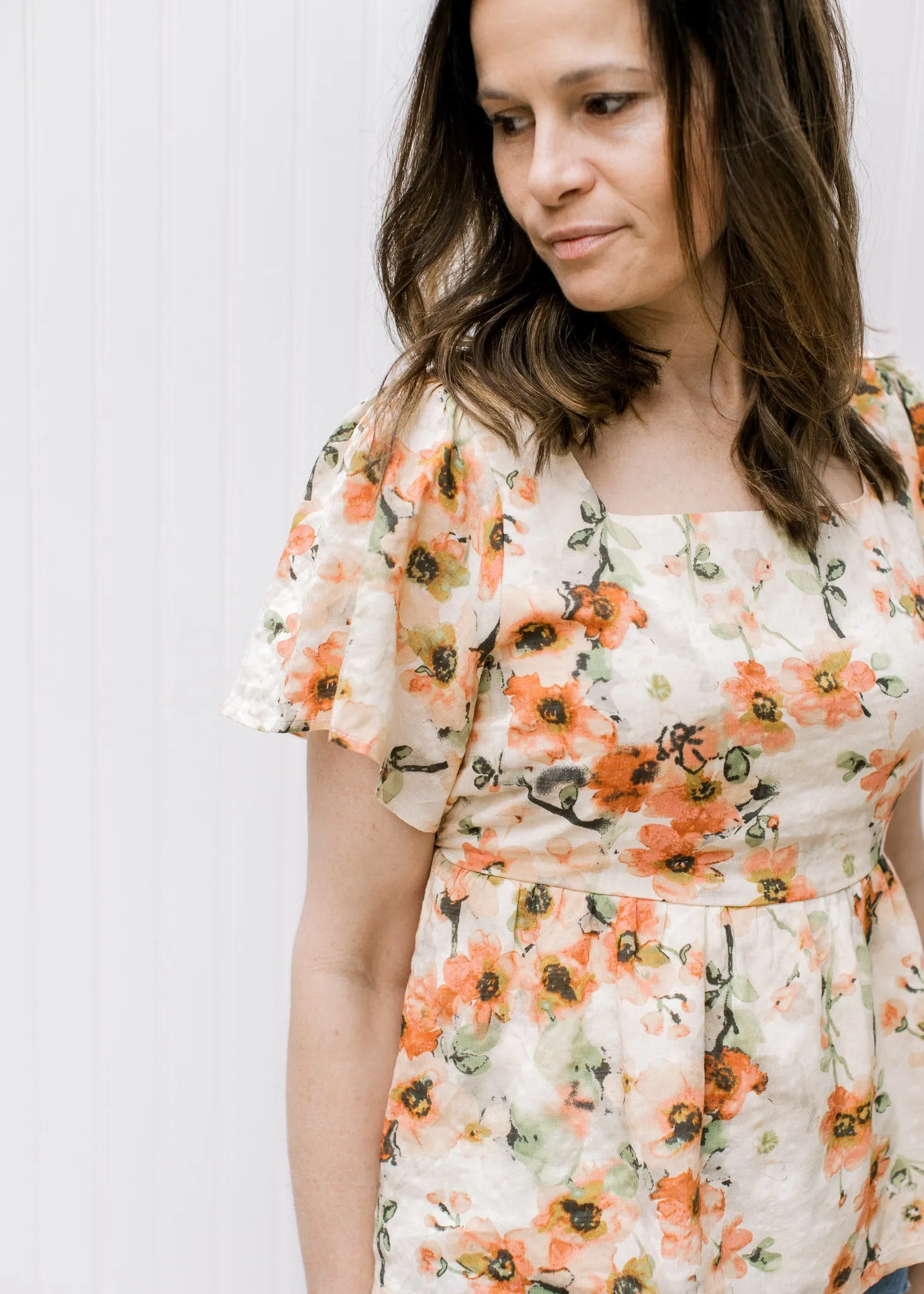 X Oil Painting Floral Top