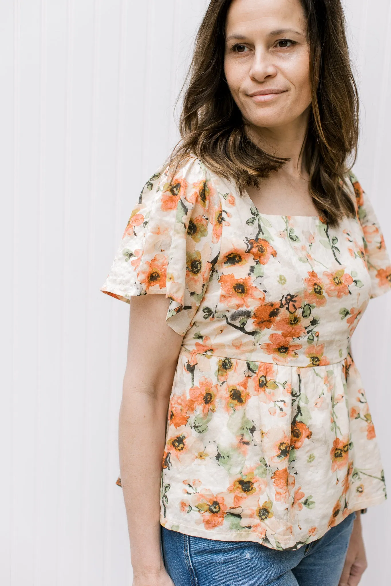 X Oil Painting Floral Top