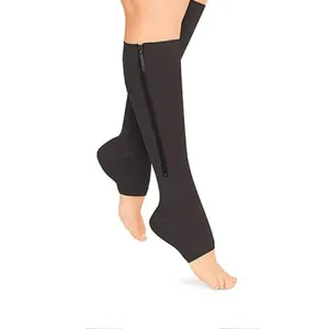 Zip-Up Open-Toe Compression Socks
